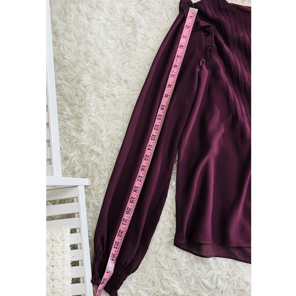 Alison Joy Women's Size M Purple Lightweight Blouse Baby Doll Blouse #0376 - Picture 10 of 10